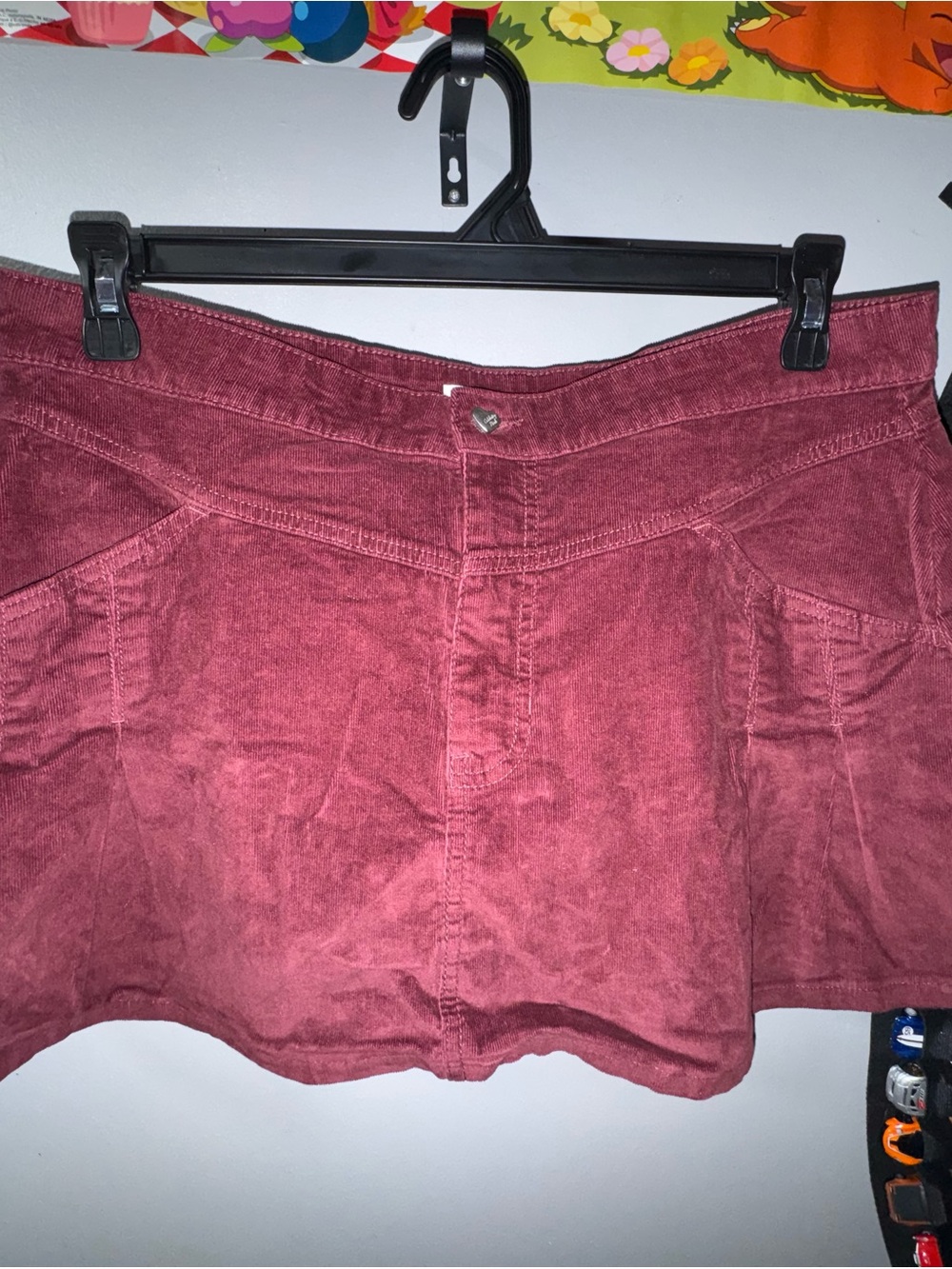 Celebrity Pink Burgundy Corduroy Mini Skort